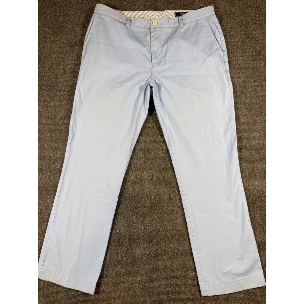 Vineyard Vines Pants Mens 38x32 Slim Fit Breaker Light Blue Cotton Casual Preppy